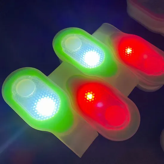 シリコンカラークリップライト LED ライトアウトドアスポーツナイトライディングナイトランニング超高輝度警告マグネットライト