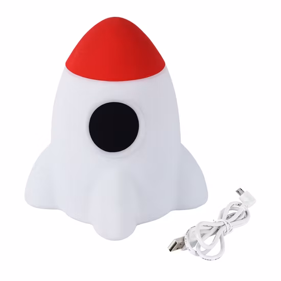 高品質 3.7V 20lm シリコンタッチコントロール色変更可能な小型 LED ロケットナイトライト子供のギフト用